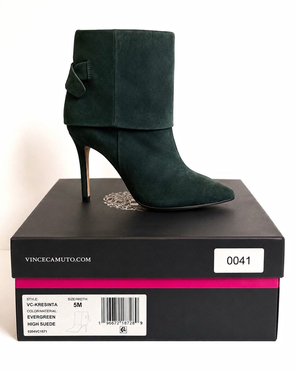 Vince Camuto Kresinta Women’s Green Suede Pointed Toe Bootie US 5 M